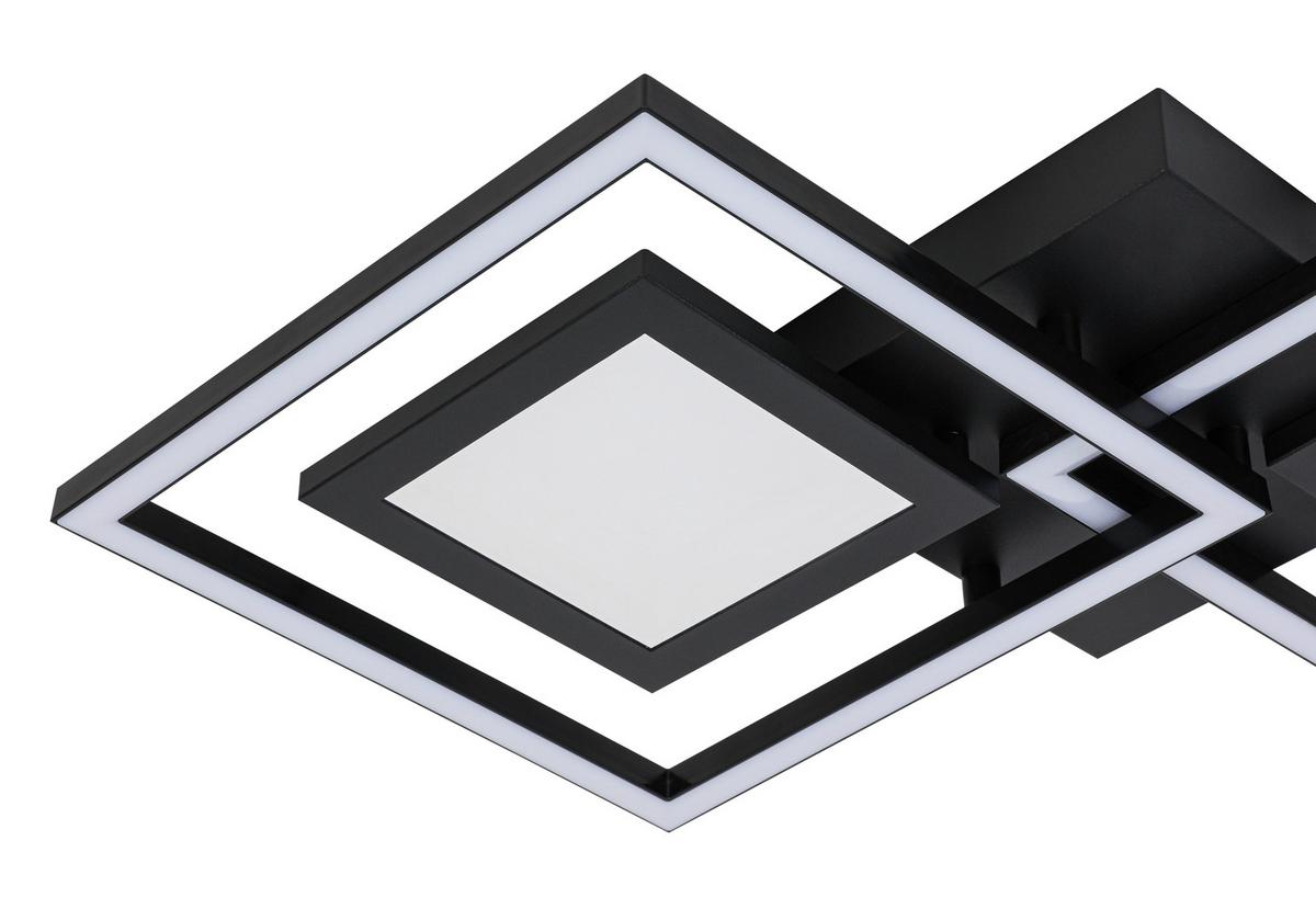 STROPNÉ LED SVIETIDLO PRECEVAL - čierna, kov/plast (41,8/75,3/6,7cm) - Premium Living