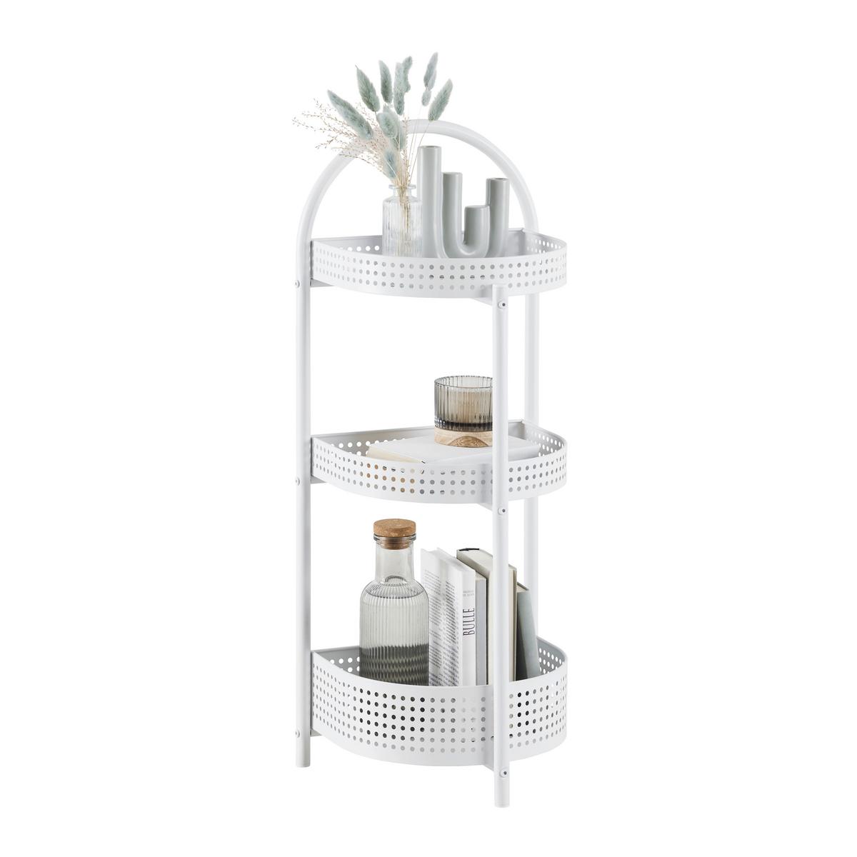 REGÁL ANCONA -EXKLUSIV/SB- - bílá, Moderní, kov (34/84.5/28cm) - Mömax