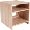 Beistelltisch 2 Ablagefächer Luca, San Remo Eiche Dekor - Eichefarben, MODERN, Holzwerkstoff (40/40/37cm)