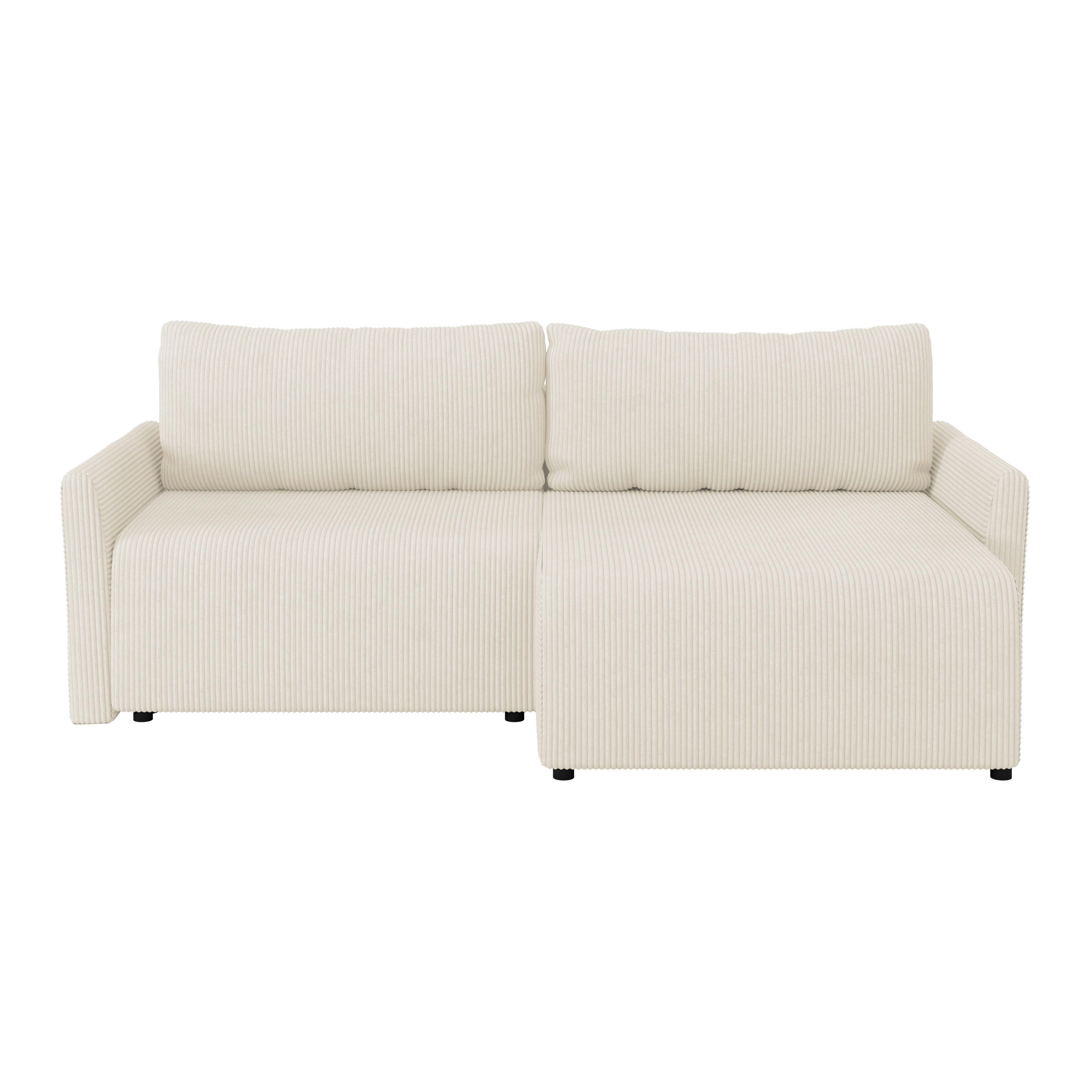 Ecksofa mit Schlaffunktion Sonos, Beige 228x146 cm - Ecru/Beige, MODERN, Textil (228/146cm)