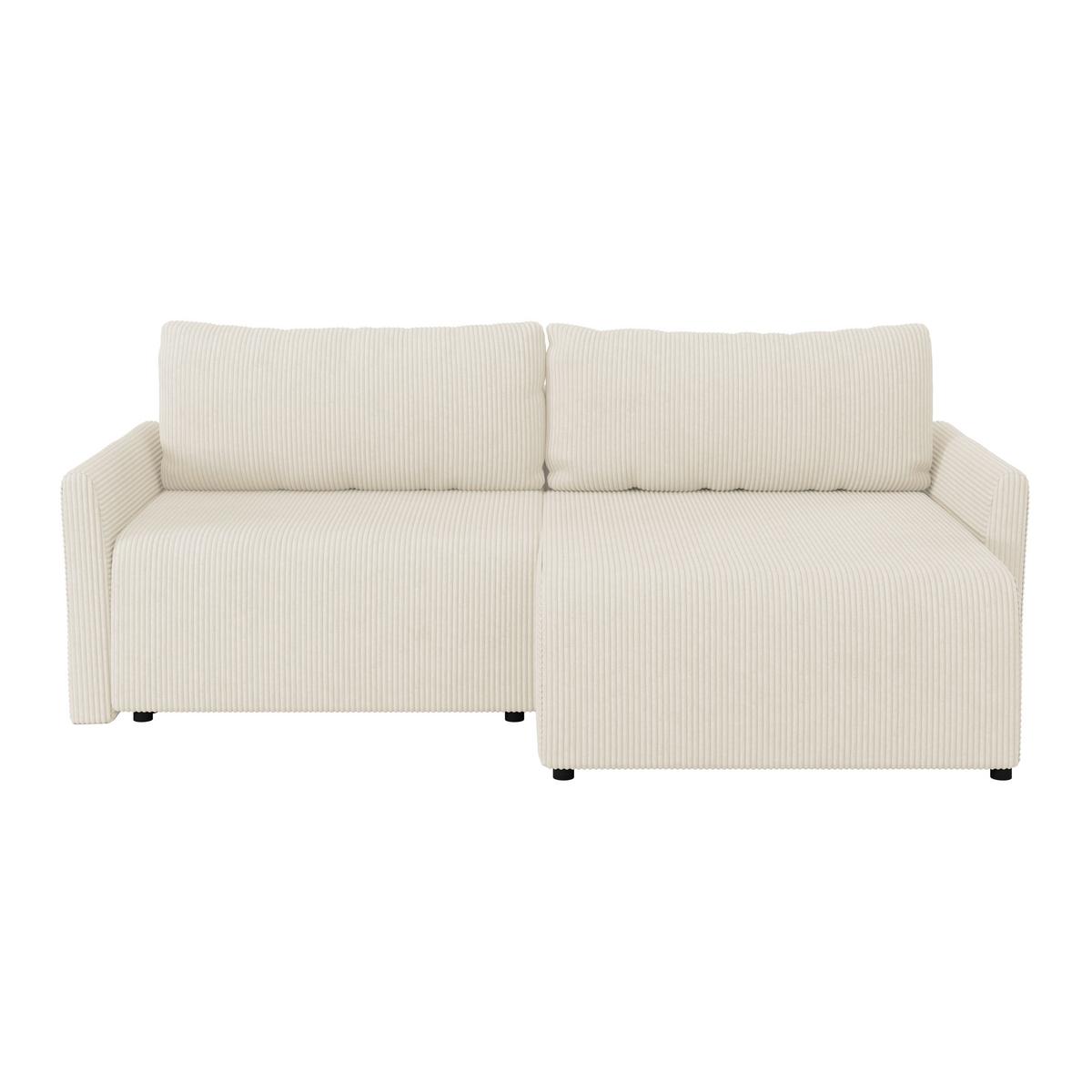 Ecksofa Mit Schlaffunktion Sonos, Beige 228x146 Cm - Ecru/Beige, MODERN, Textil (228/146cm)