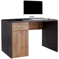Schreibtisch mit Stauraum B 120cm H 75,5cm Fontana New - Eichefarben/Dunkelgrau, MODERN, Holzwerkstoff (120/75,5/60cm)