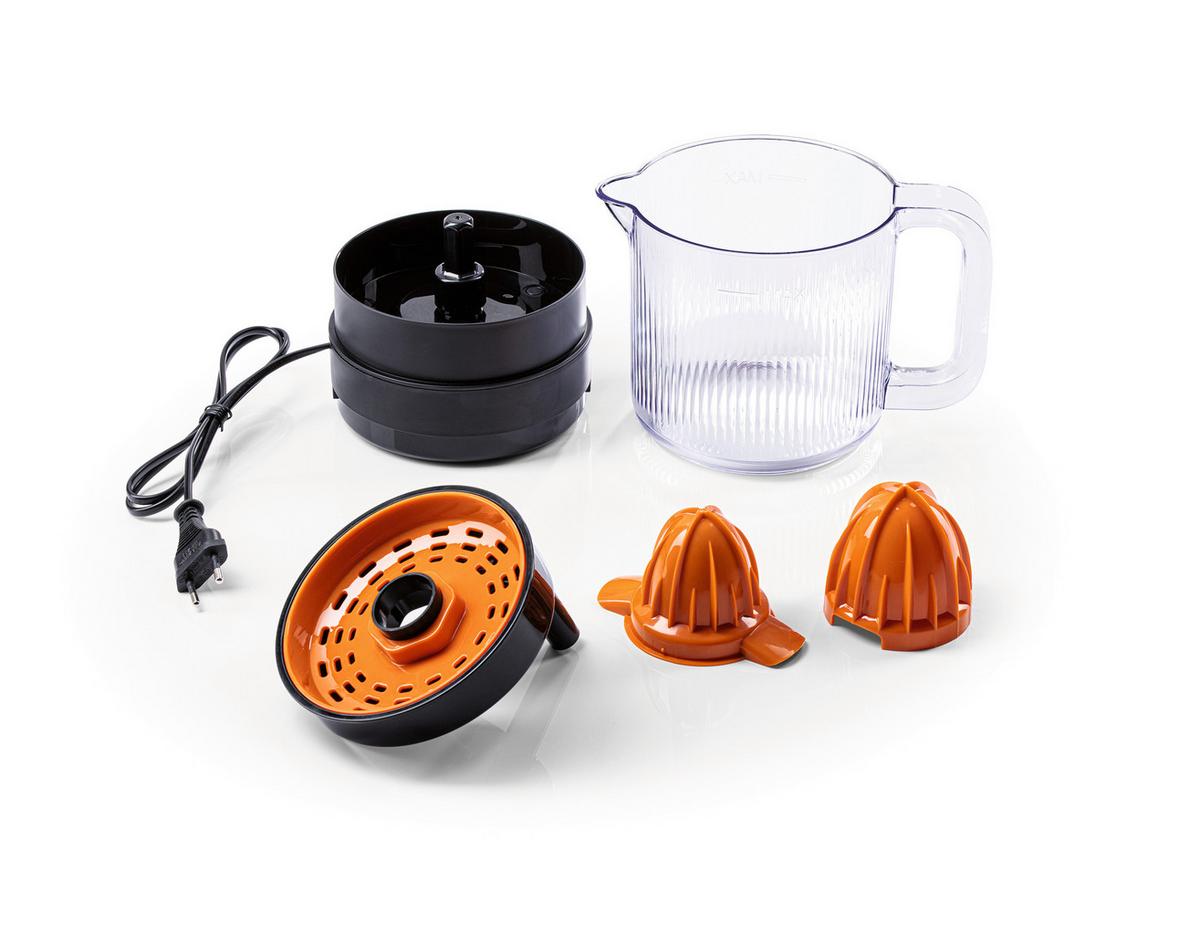 Zitronenpresse, 30w 15138 - Schwarz/Orange, Basics, Kunststoff (20,6/14,1/24,9cm)