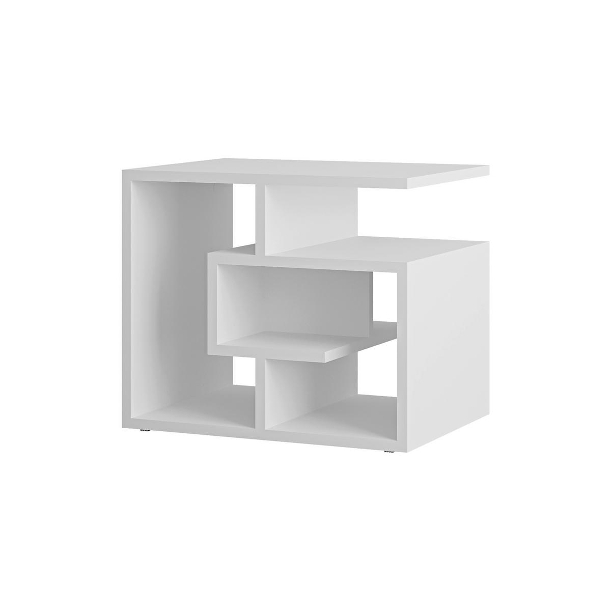 Couchtisch Labirent Weiß B: 40 cm - Weiß, Design, Holzwerkstoff (54/40/45cm) - Livetastic