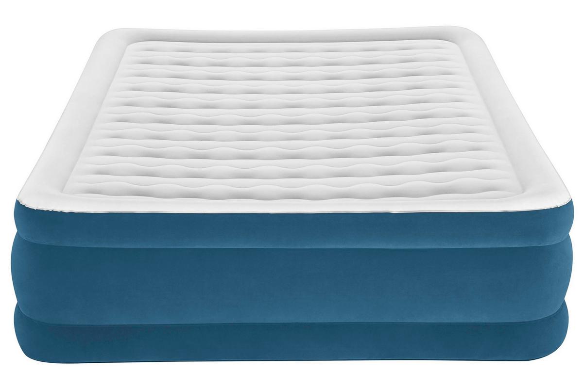 Luftbett Sara 203x152x46 Cm Bis 300kg, Inkl. Pumpe - Dunkelblau/Grau, KONVENTIONELL, Kunststoff/Metall (203/152/46cm) - Bestway