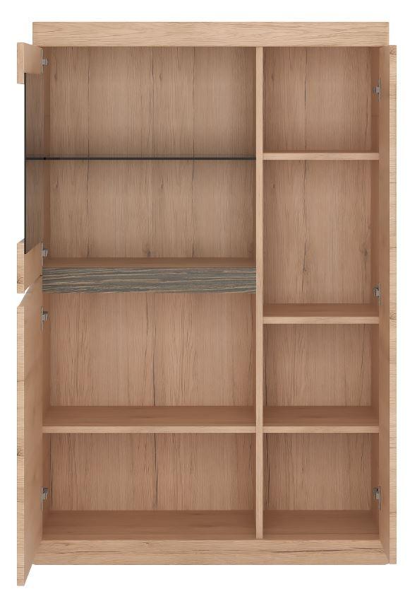 Kommode Summer San Remo Eiche Dekor B: 86 cm - Eiche San Remo, MODERN, Glas/Holzwerkstoff (86/131/40cm) - Modern Living