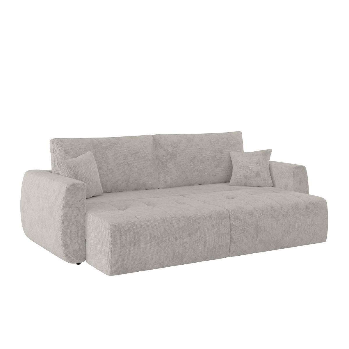 Schlafsofa Bali - Silberfarben/Schwarz, MODERN, Holz/Textil (245/74-90/104cm) - Luca Bessoni