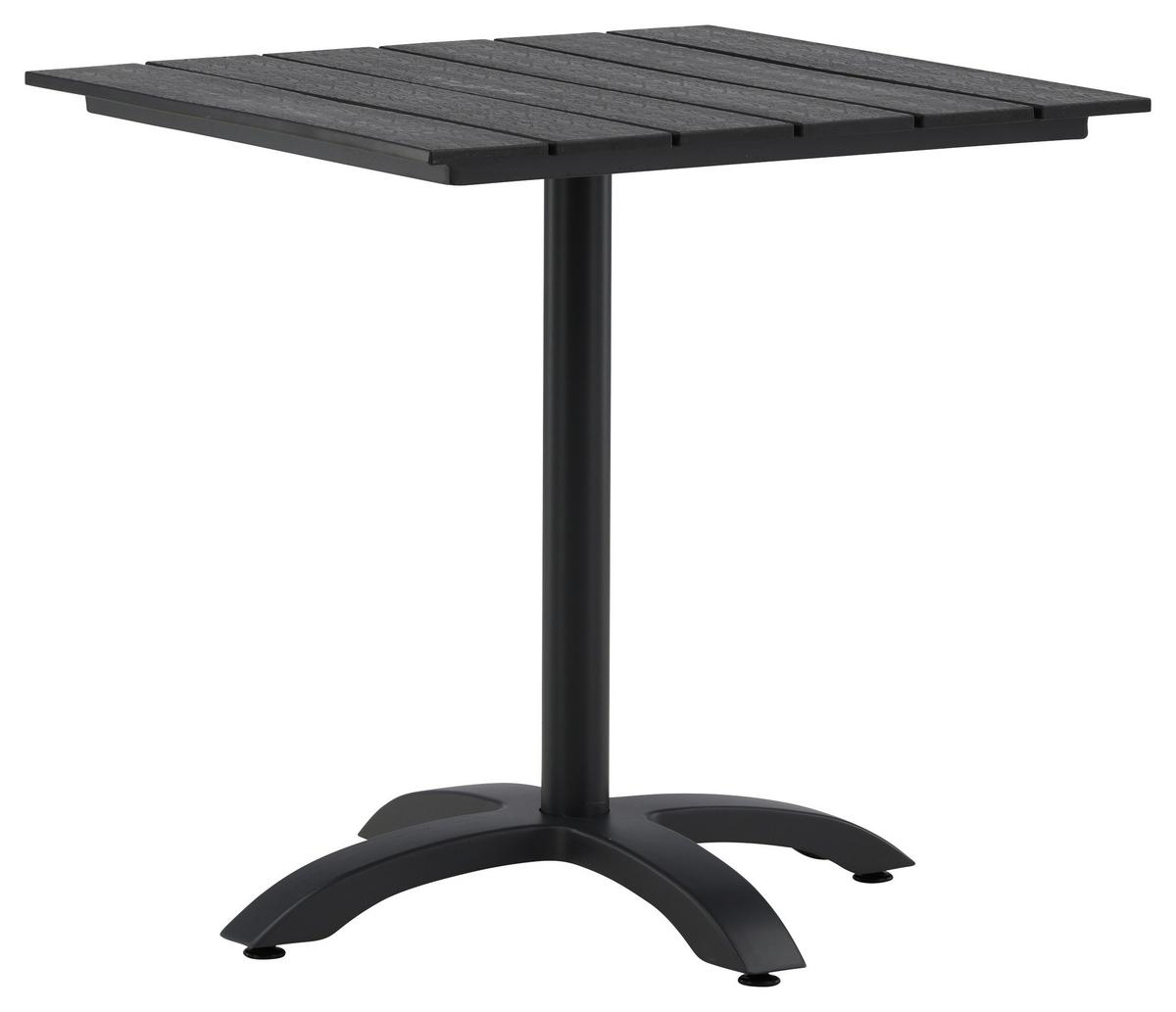 Gartentisch Colorado Aluminium L: 70cm - Schwarz, KONVENTIONELL, Kunststoff/Metall (70/74/70cm) - Gardenson
