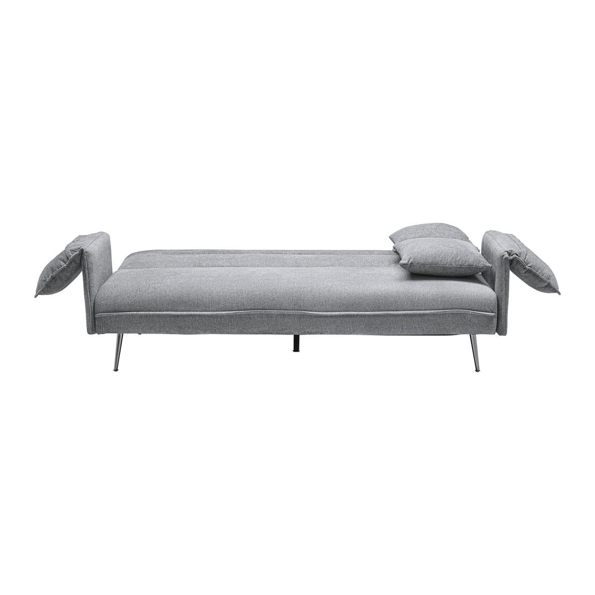 Rozkládací pohovka LANA tm. šědá - šedá/tmavě šedá, Moderní, kov/dřevo (199/89/95cm) - P & B