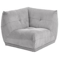 Modul Sofa Giselle Ecke B: 105 cm Cord Grau - Grau, Trend, Textil (105/80/105cm) - Livetastic
