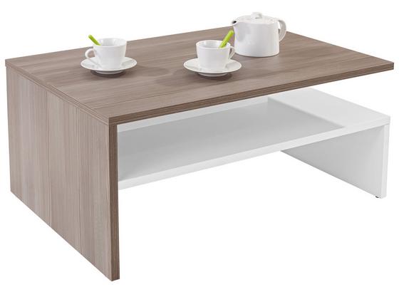 Dohányzóasztal Laura - tölgy színű/fehér, modern, faanyagok (90/42/60cm) Dohányzóasztal Laura - tölgy színű/fehér, modern, faanyagok (90/42/60cm)