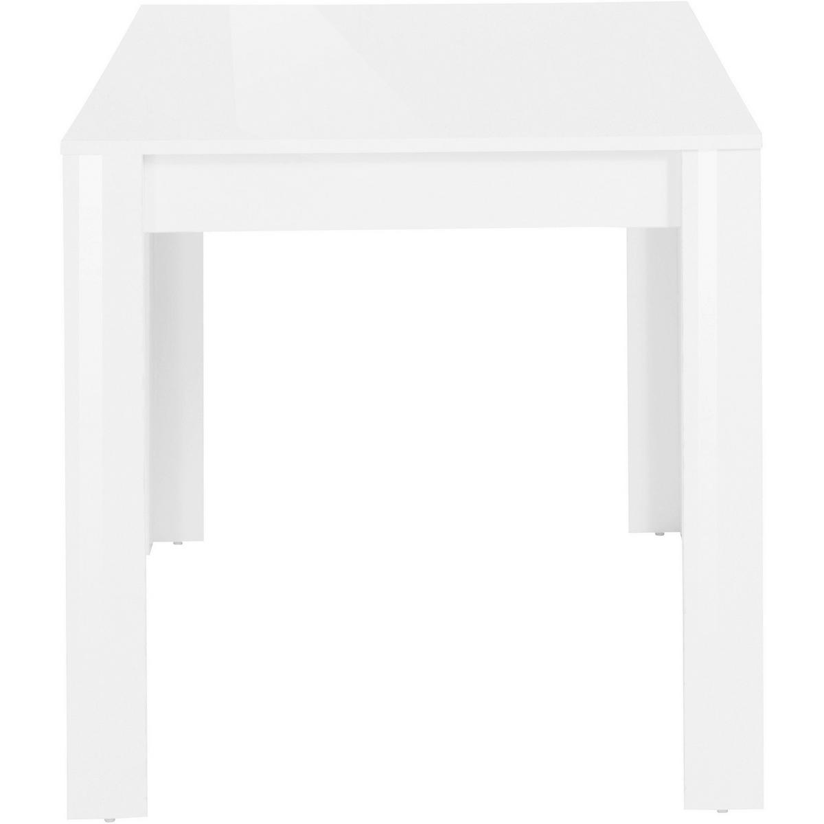 Esstisch Lynn Weiß Hg L: 120cm - Weiß Hochglanz, Design, Holzwerkstoff (120/75/80cm) - MID.YOU
