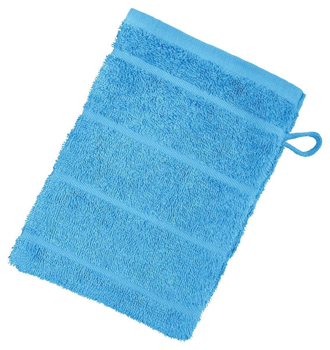 Waschlappen Liliane Blau Baumwolle - Blau, KONVENTIONELL, Textil (16/21cm) - Ondega