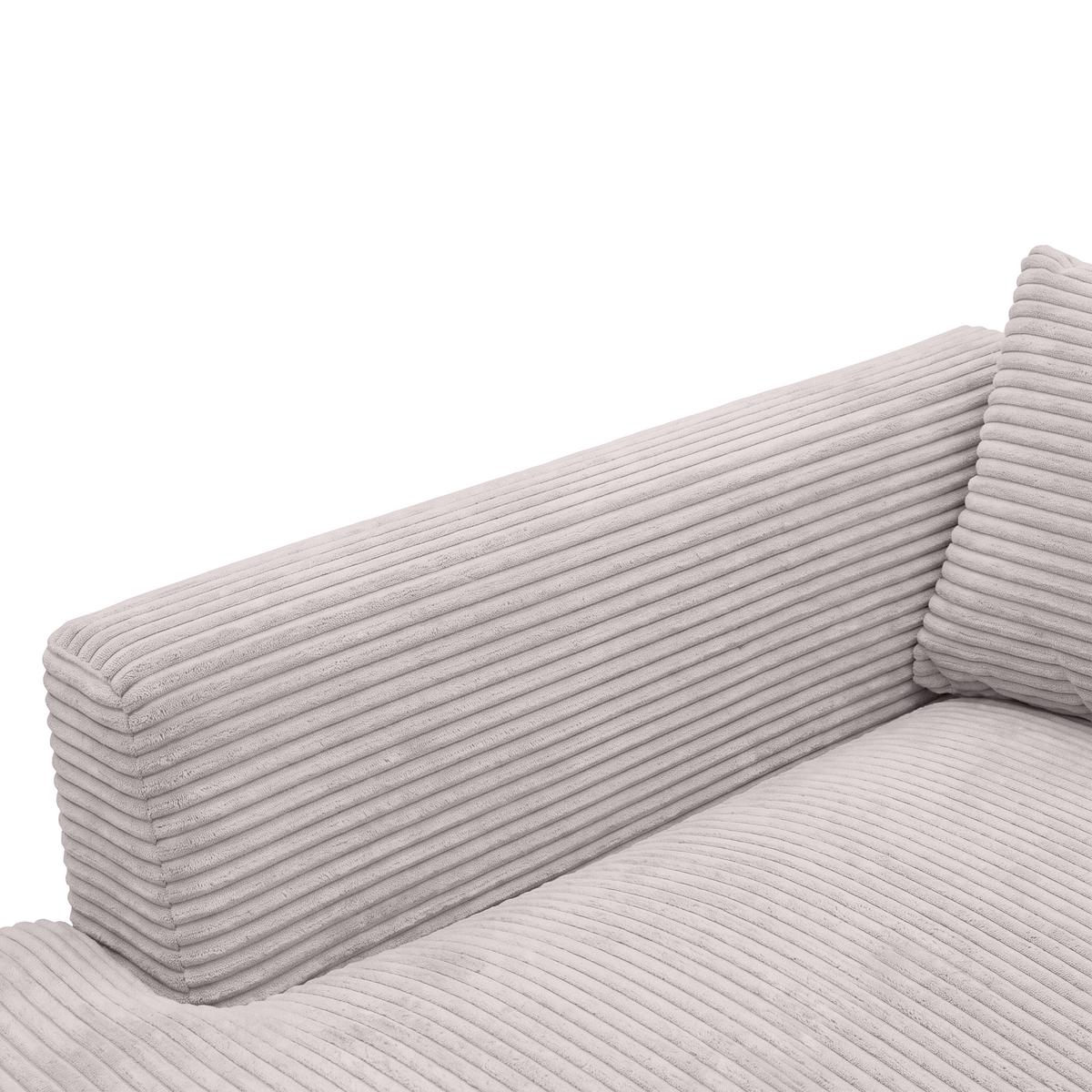 Rohová sedačka PEDRO, levá, růžový manšestr - růžová/černá, Moderní, textil/plast (190/300cm) - Mömax