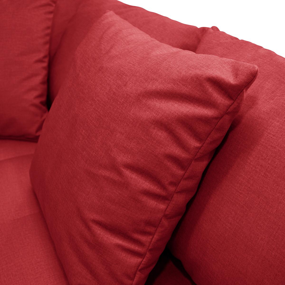 Ecksofa Pruno, Rot S: 247x174 Cm - Rot/Schwarz, Design, Textil (247/174cm) - MID.YOU