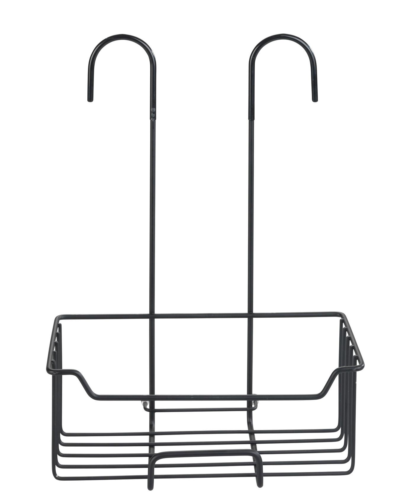 Regál do sprchy DUSCHCADDY MILO 24525100 - černá, Konvenční, kov (25/36/14cm) - Wenko