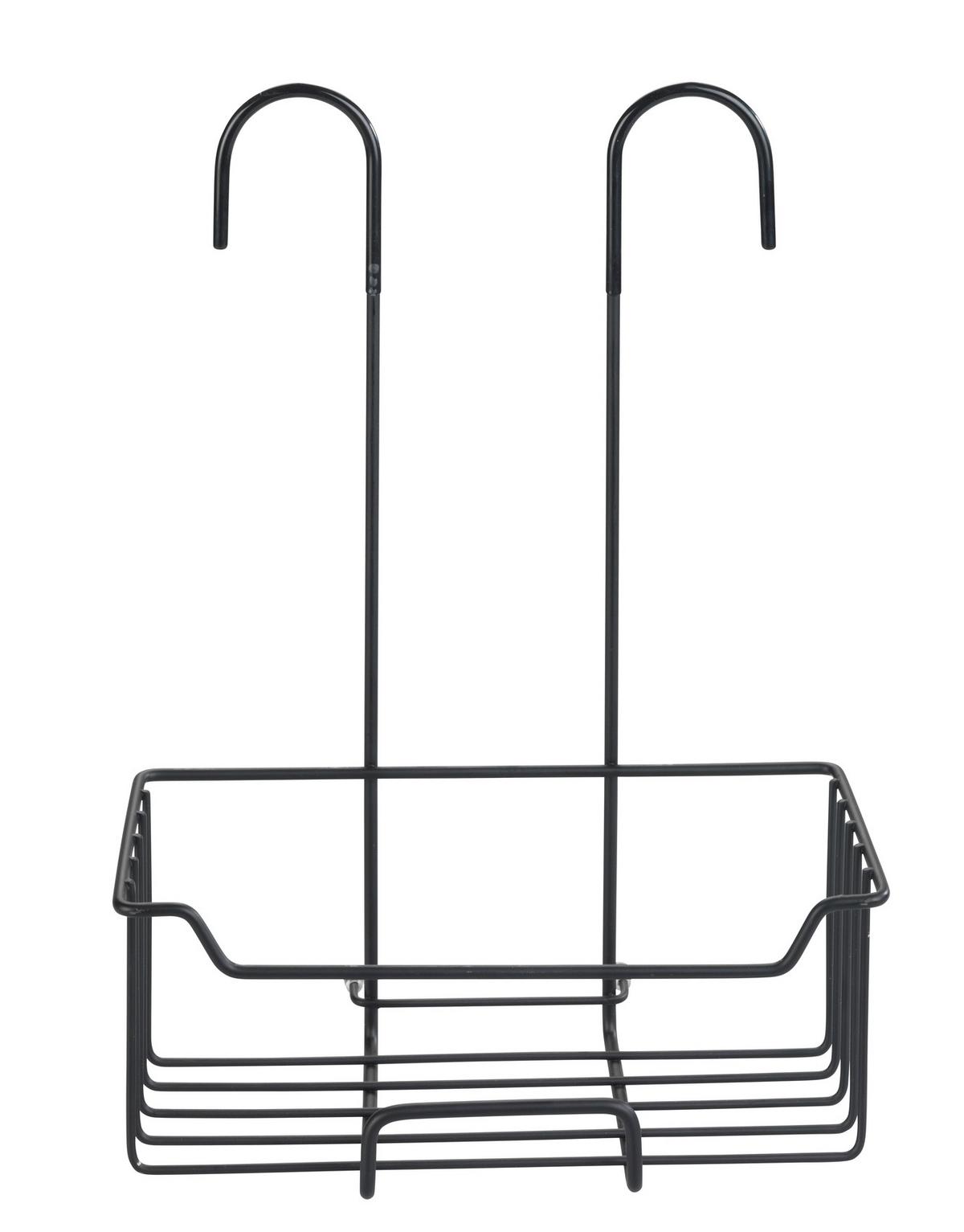 Regál do sprchy DUSCHCADDY MILO 24525100 - černá, Konvenční, kov (25/36/14cm) - Wenko