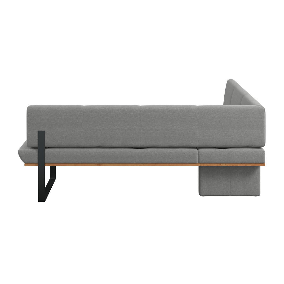 Eckbank Tristan Webstoff grau, S:175x225cm - Schwarz/Grau, MODERN, Holz/Textil (175/225cm) - James Wood