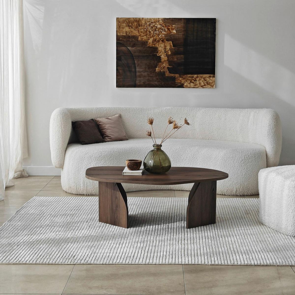 COUCHTISCH Walnussfarben B: 100cm - Walnussfarben, MODERN, Holzwerkstoff (100/35/60cm)