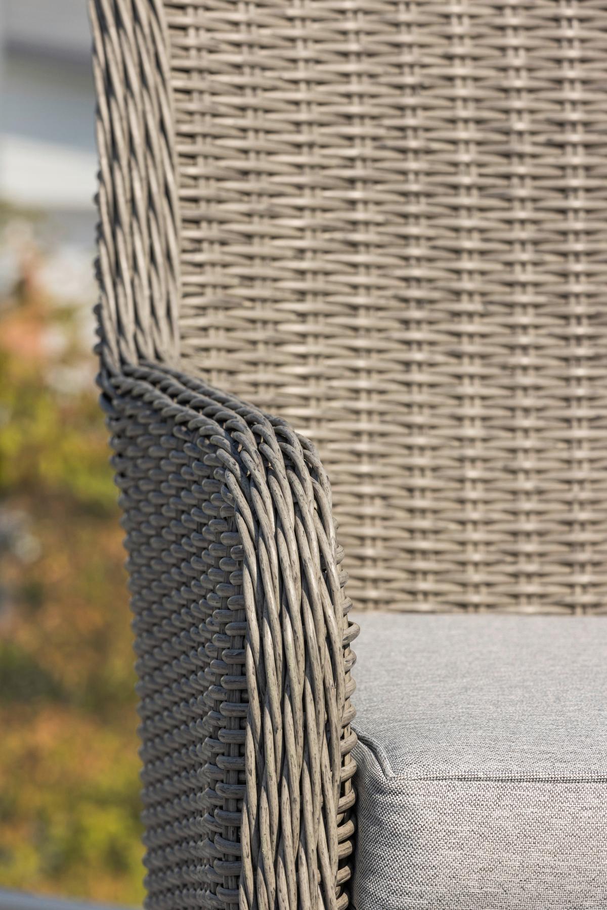 Gartenstuhl-Set Wembley - Grau, KONVENTIONELL, Kunststoff/Textil (62/94,5/65cm) - Gardenson