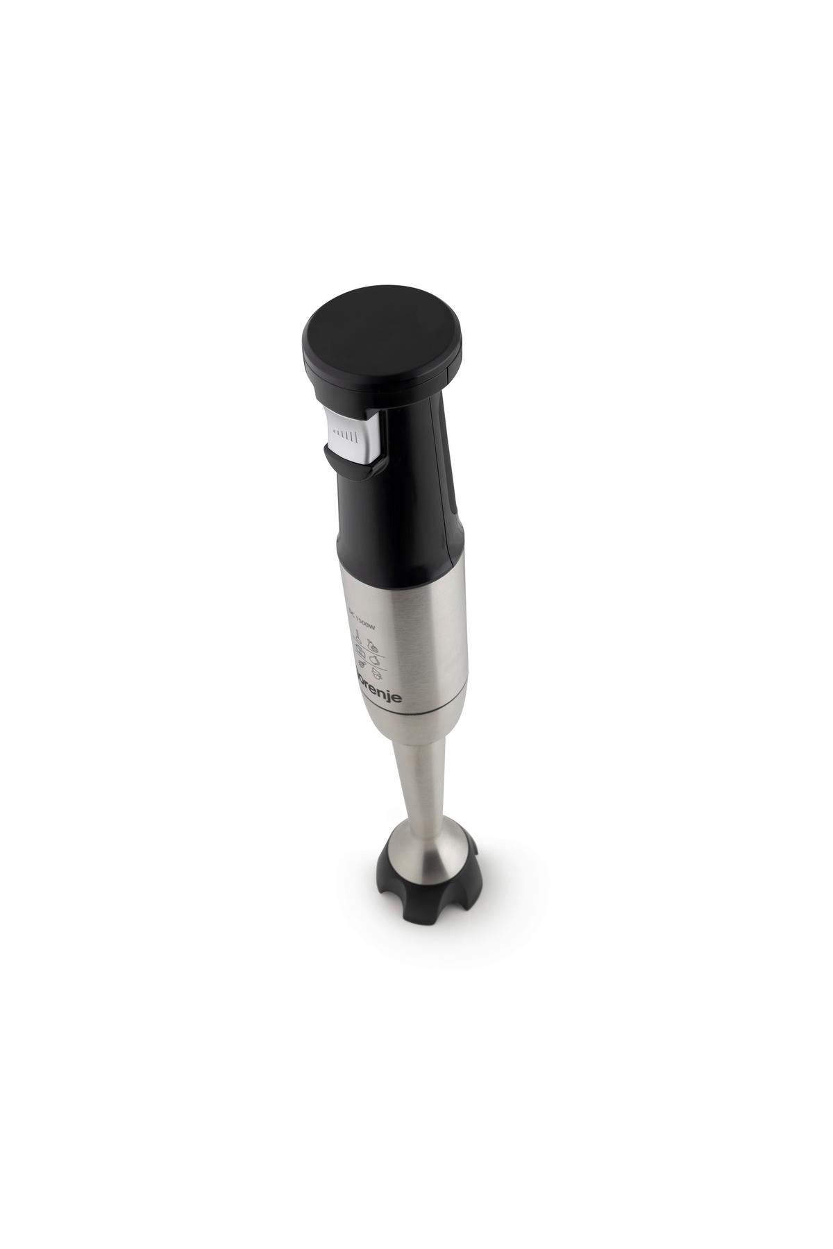 STABMIXER-SET 1500W, 0,5l Behälter - Edelstahlfarben/Schwarz, MODERN, Kunststoff/Metall (5,6/41,8/8,9cm) - Gorenje