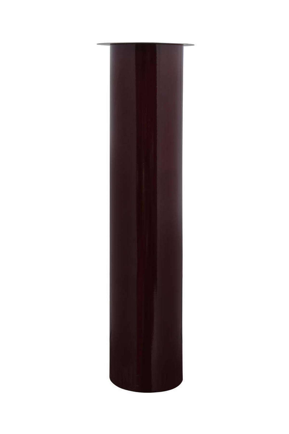 Kerzenständer Art Deco Eisen Silberfarben/pflaume - Pflaume/Silberfarben, Trend, Metall (20/70/20cm) - Kayoom