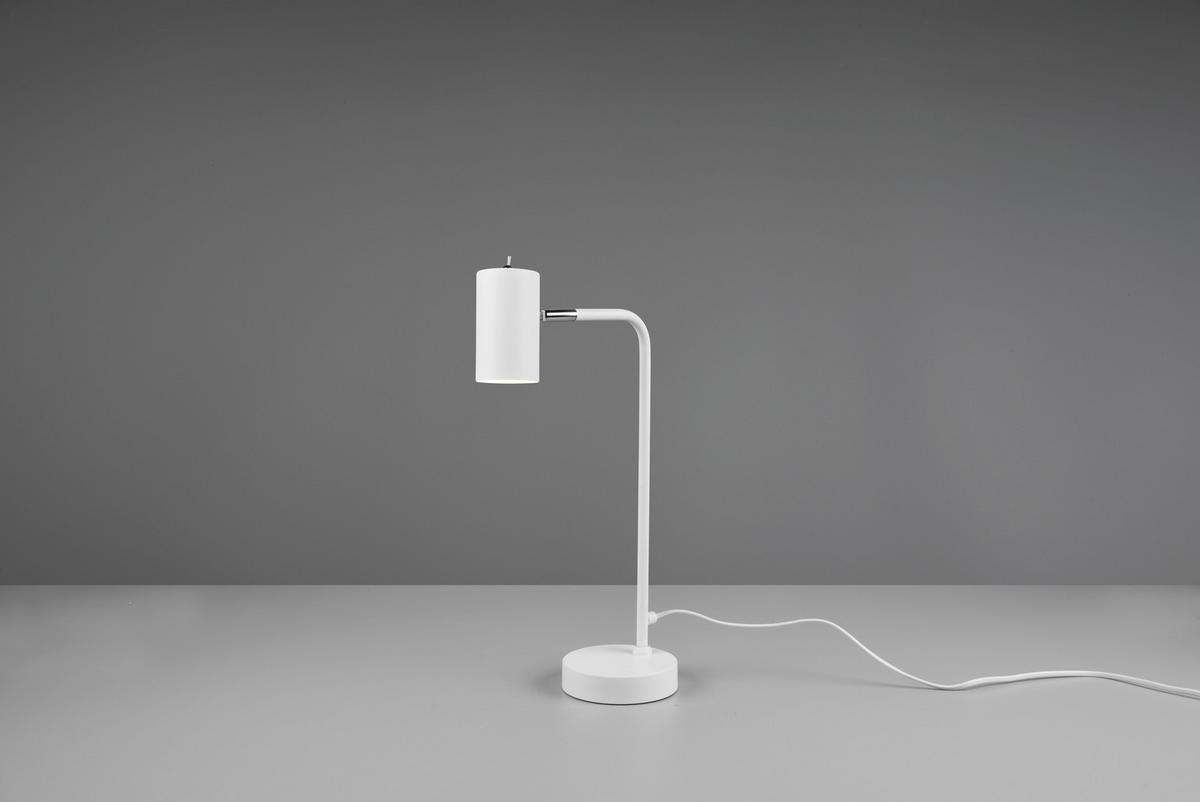 Tischlampe Marley Weiß mit Kippschalter - Weiß, Basics, Metall (45/12/25cm) - Trio Leuchten
