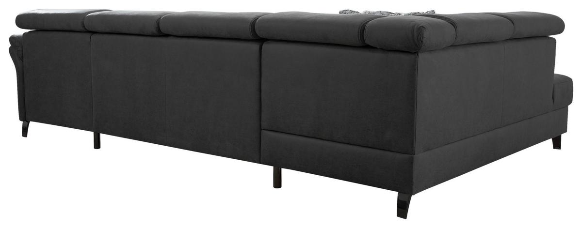 Wohnlandschaft Arngast links grau/Schwarz, 193x317x165 cm - Schwarz/Grau, KONVENTIONELL, Textil (193/317/165cm) - Sit & More