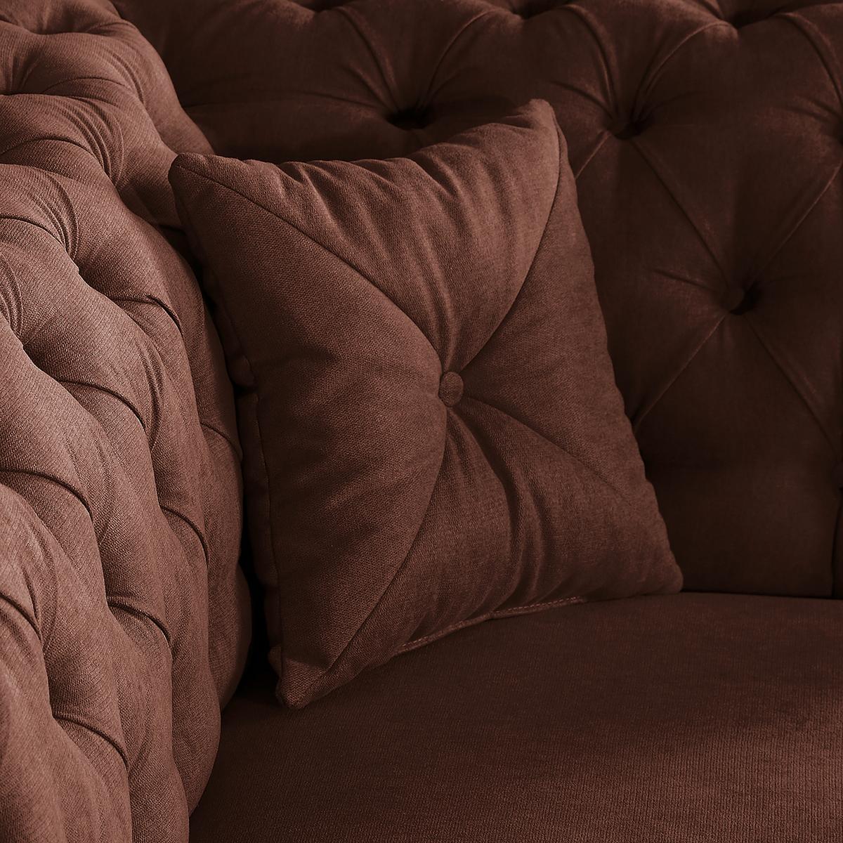 3-Sitzer-Sofa Preston Braun B: 232 cm - Braun/Cappuccino, Design, Textil (232/79/97cm) - Livetastic