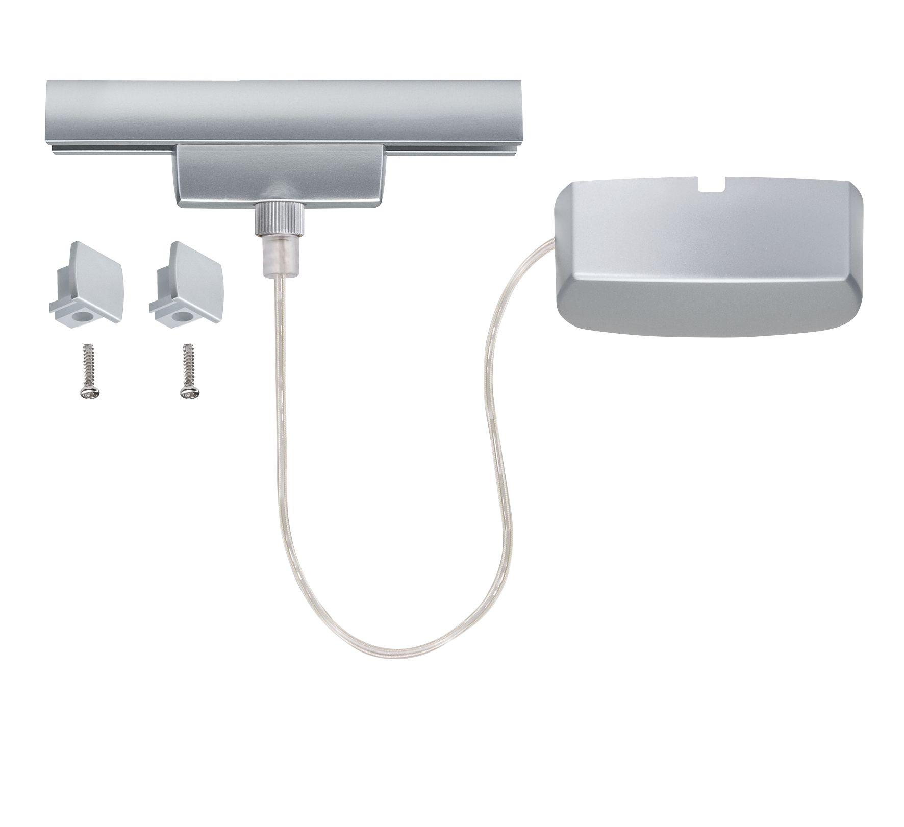 Schienensystem Urail Einspeiser 96831 Chromfarben - Chromfarben, Basics, Metall (50/16,5/3cm) - Paulmann
