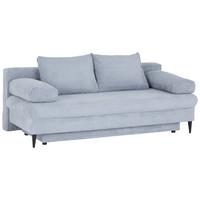 Pohovka MILANO, šedá, s lůžkem a úložným prostorem - šedá/černá, Moderní, dřevo/textil (200/95/95cm)