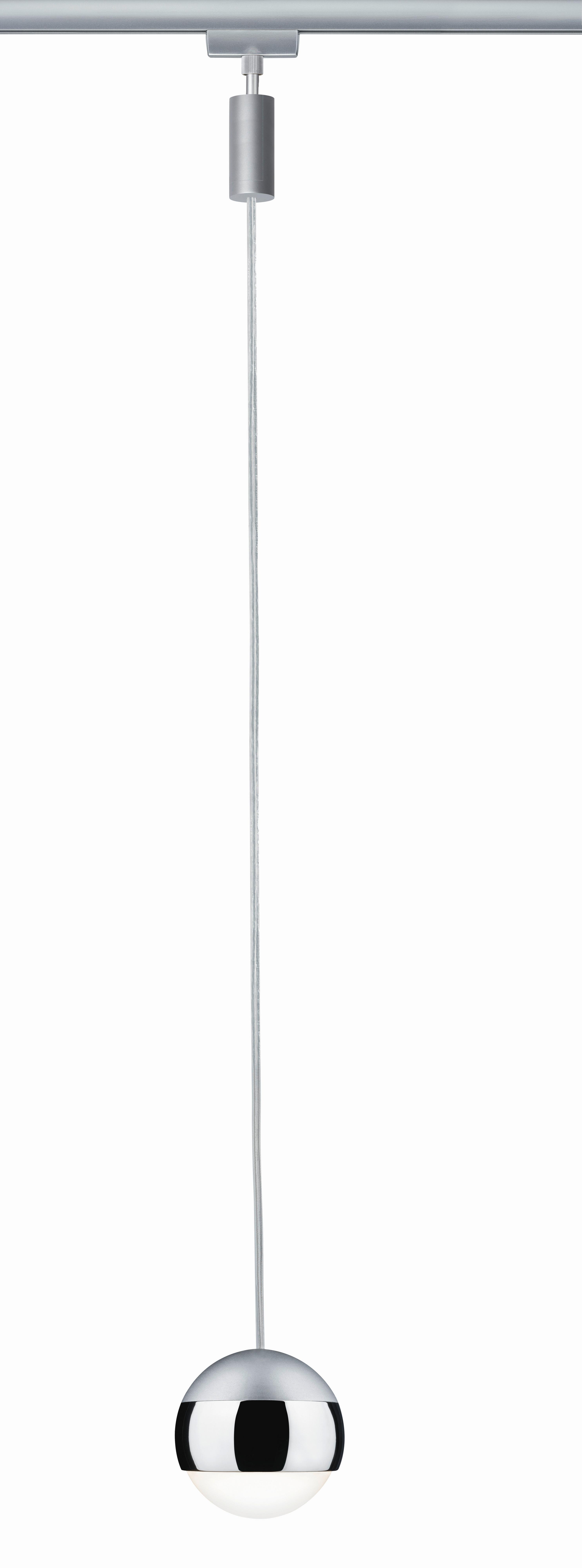 Schienensystem Urail Hängeleuchte 95457 Kugelform - Chromfarben, Design, Metall (8,7/130cm) - Paulmann