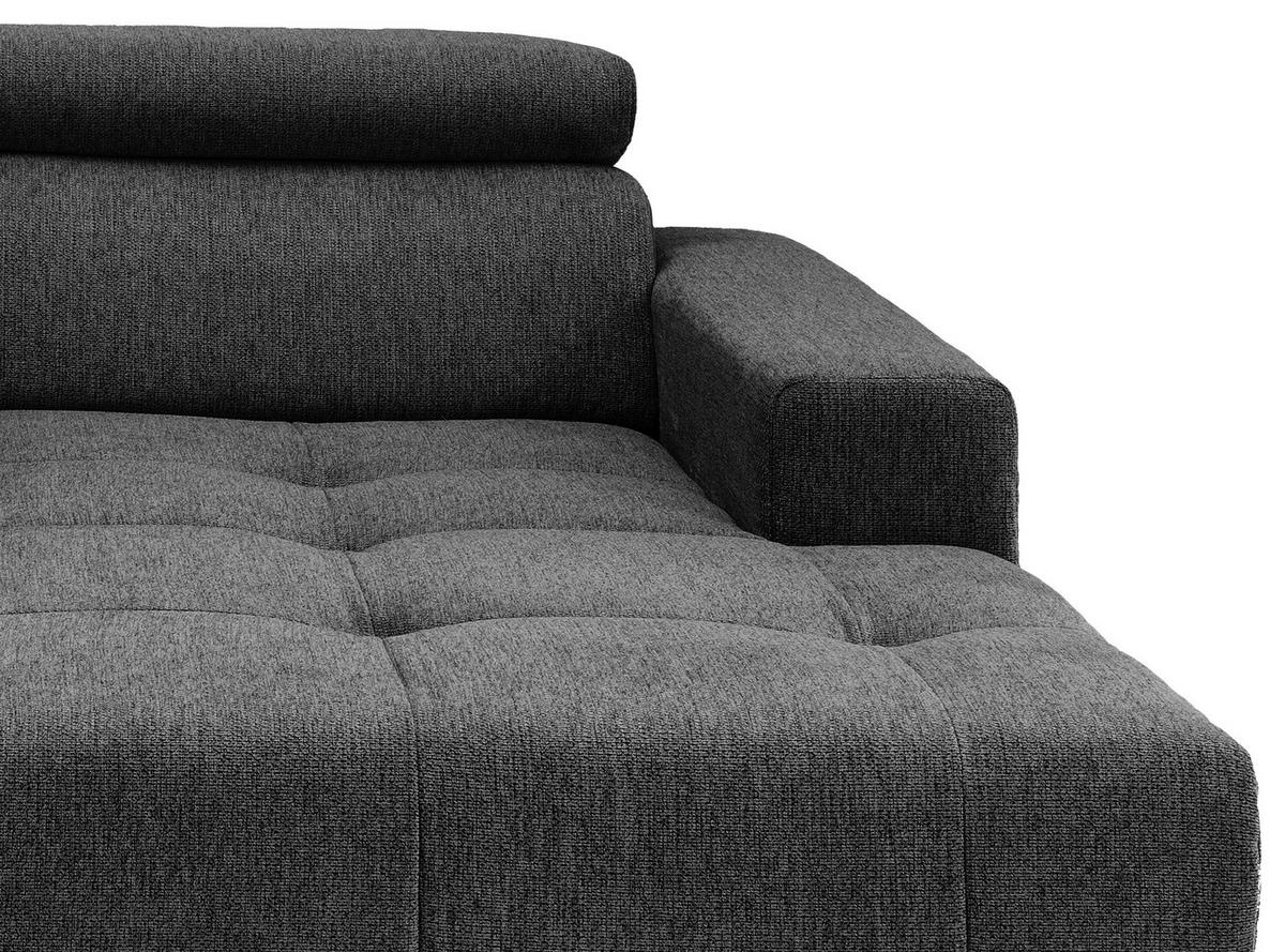 Ecksofa Intera Anthrazit S: 200x188 Cm - Anthrazit/Schwarz, KONVENTIONELL, Textil (200/188cm) - Livetastic