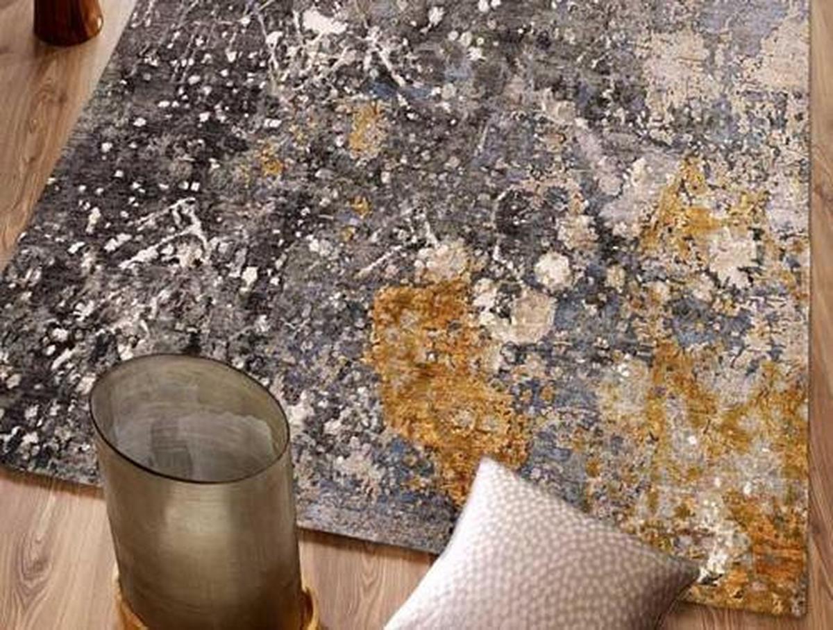 Orientteppich Cosmic Illuminated Sig16 - Multicolor/Grau, Design, Textil (70/140cm) - Cazaris