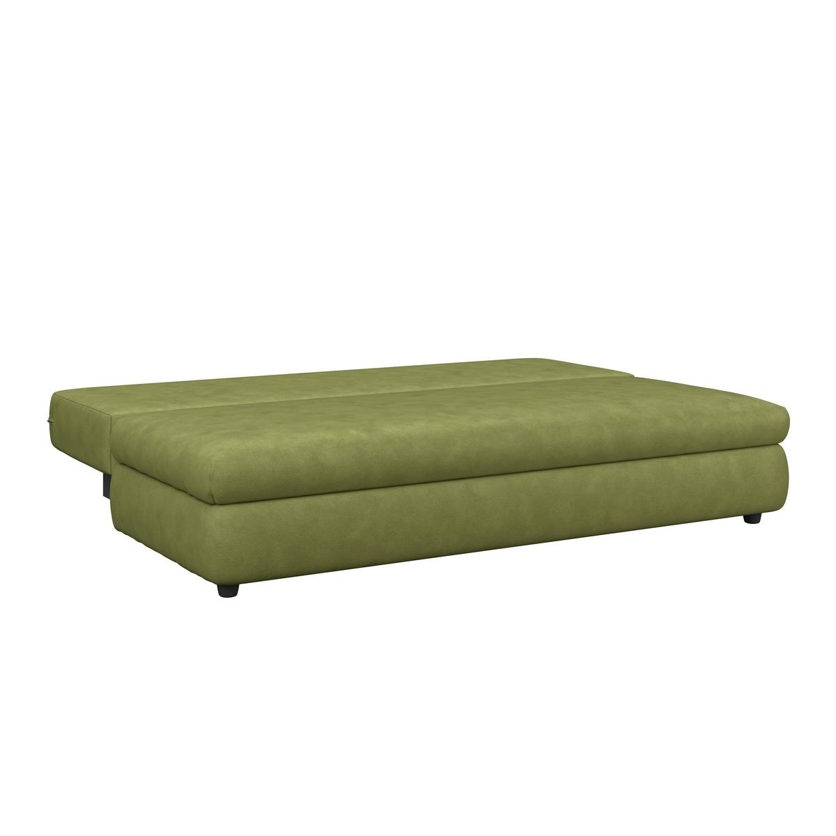 Schlafsofa Oslo Olivgrün, Lf: 200x140 cm - Olivgrün, Trend, Holz/Kunststoff (205/72/100cm)