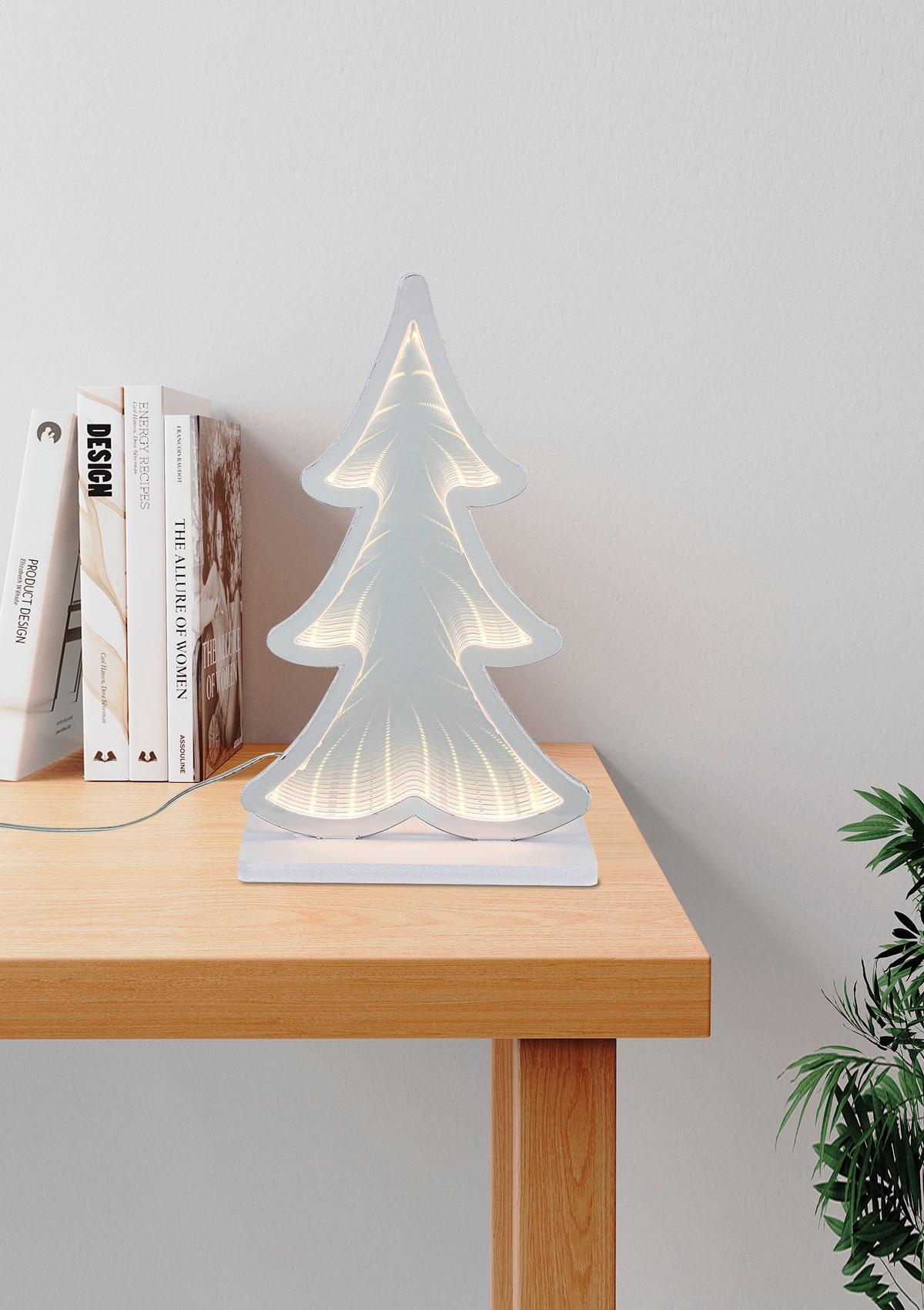 Led-dekoleuchte Tree - Chromfarben/Weiß, Basics, Kunststoff (18/12/30cm) - James Wood