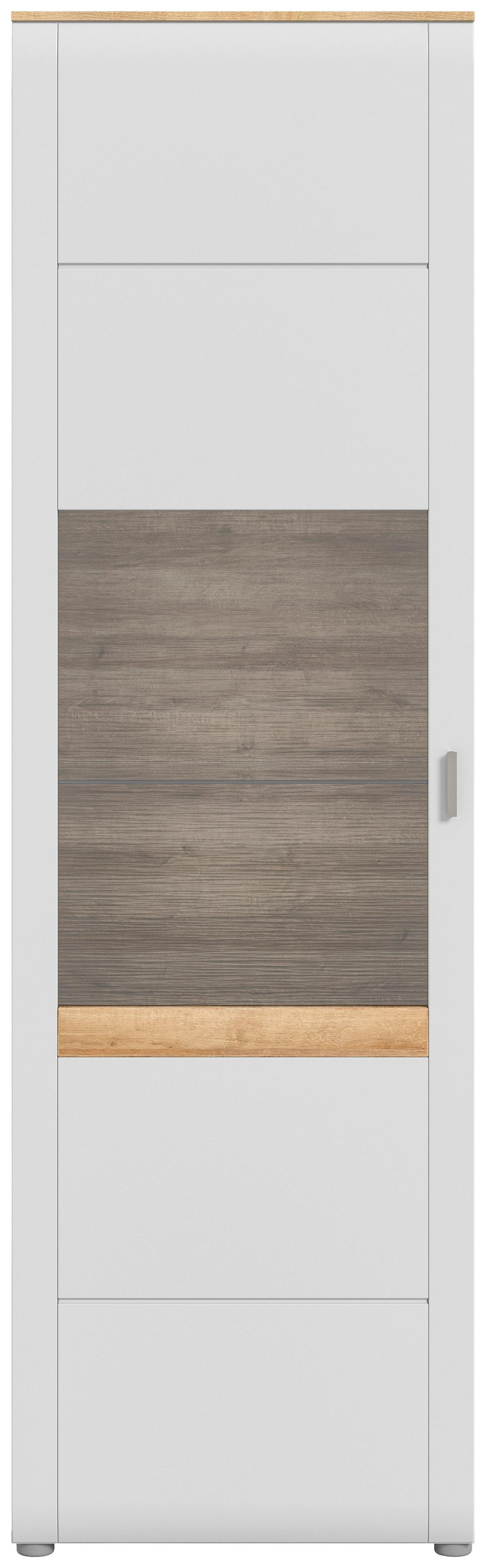 Vitrine Ashton Grau Rivera Eiche B: 61 cm - Design, Glas/Holzwerkstoff (61/202/43cm) - MID.YOU