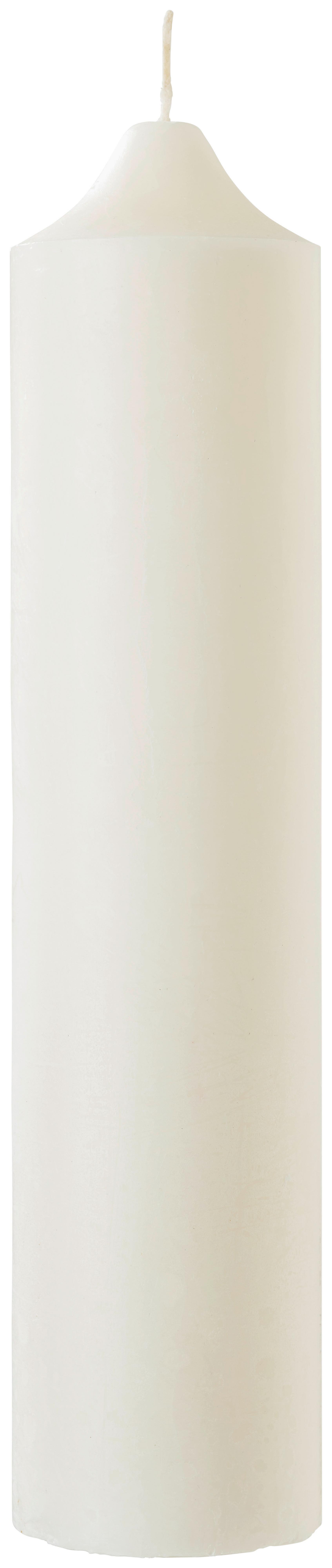 Válcová svíčka Organic, 10/45cm - bílá (10/45cm) - ecoTree