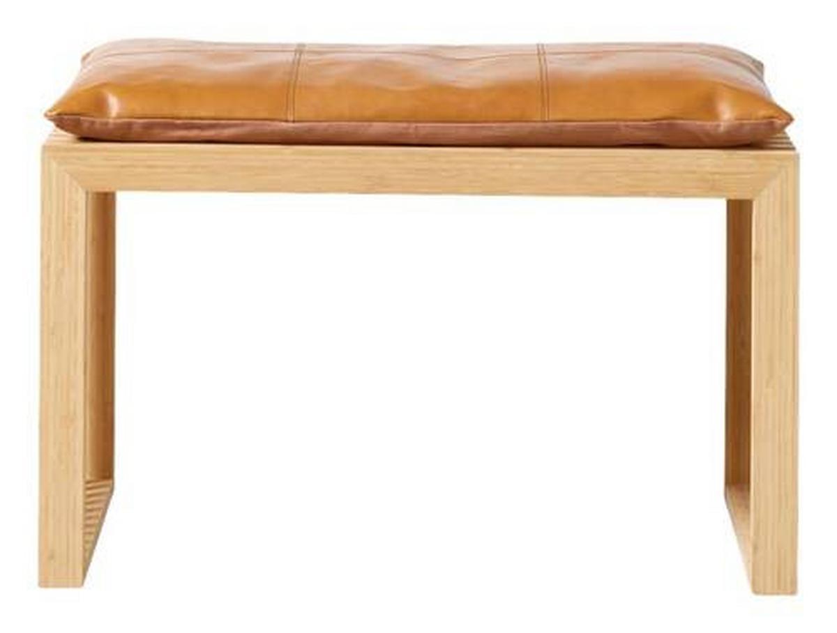 Bankauflage Lederkissen Braun B: 73 Cm - Braun, Design, Leder (73/3/35cm) - MID.YOU