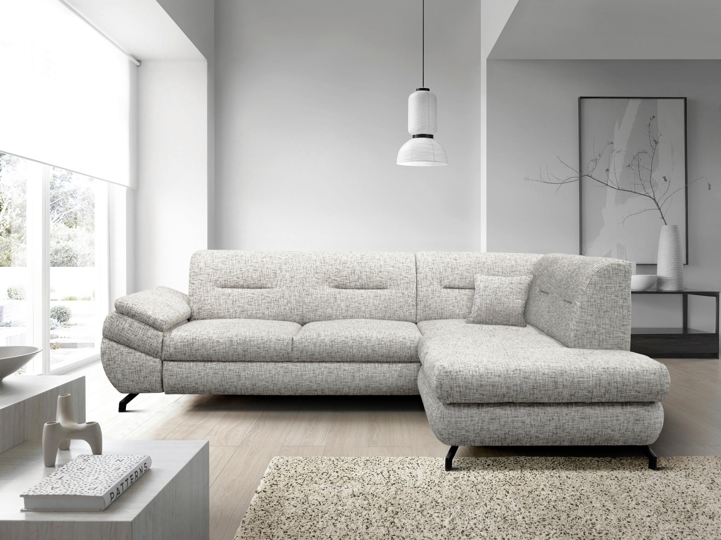 Ecksofa Imo Beige 274x201 Cm - Beige/Schwarz, Design, Textil (274/201cm) - MID.YOU