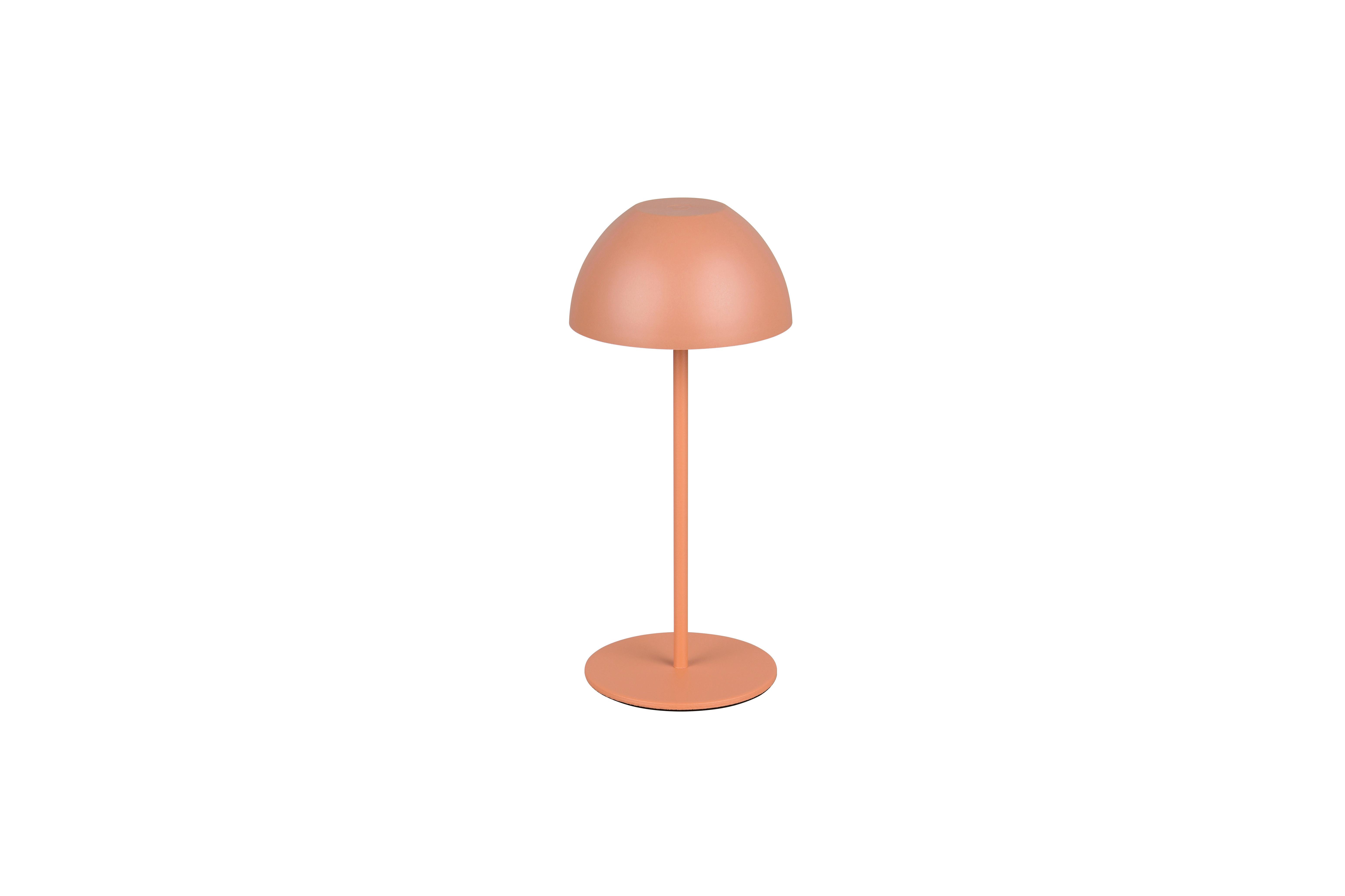 Akku-Tischleuchte Ortiz Aprikose D: 9 cm - Aprikose, Trend, Kunststoff (9/20cm)