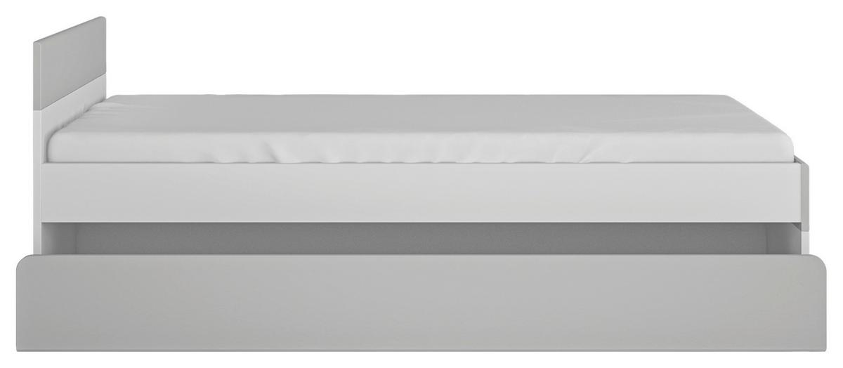 Postel FLEXI 120x200, farba bílá/šedá - bílá/černá, Moderní, kompozitní dřevo/plast (120/200cm) - Premium Living