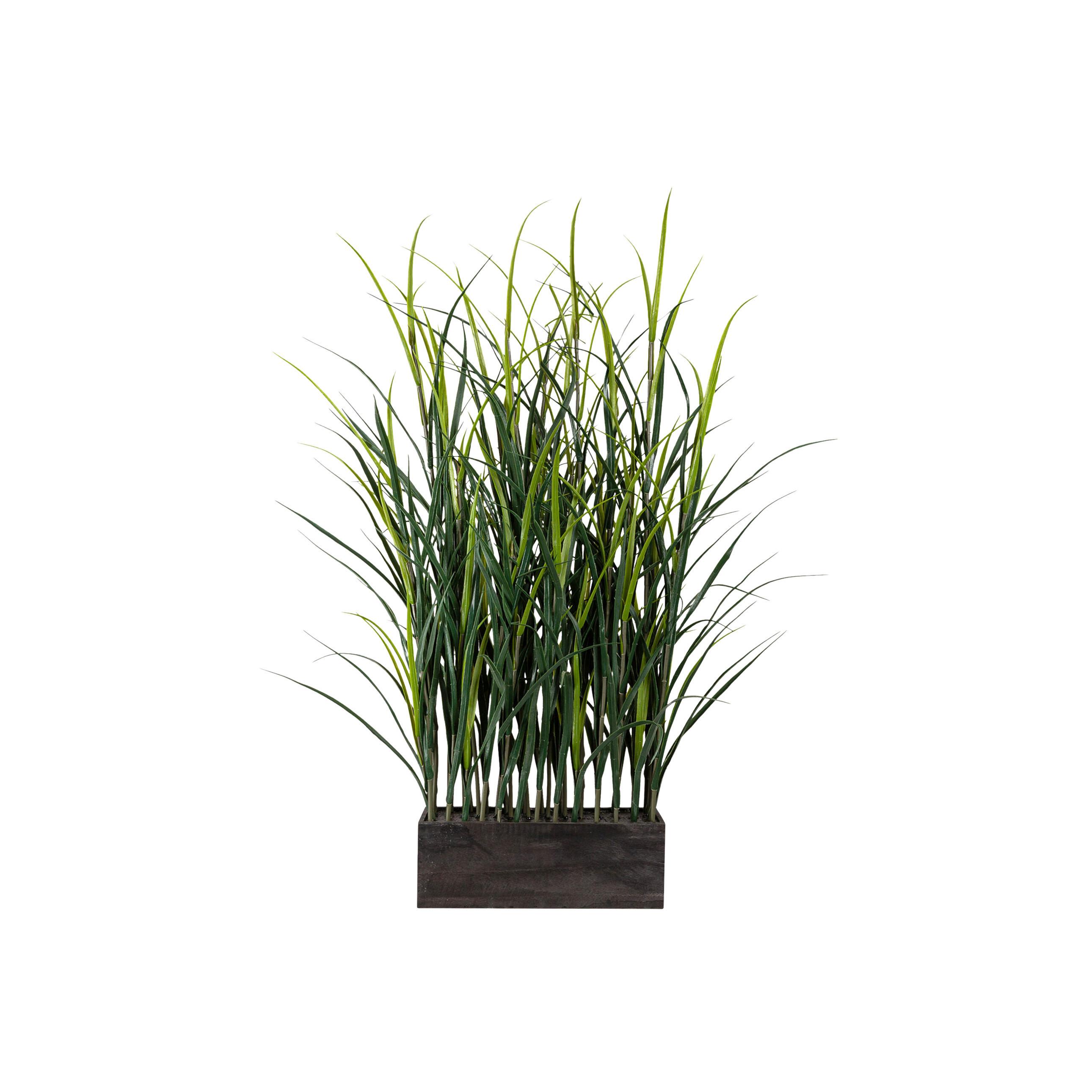 Kunstpflanze Grasbündel H: 90 cm - Braun/Grün, Design, Holz/Kunststoff (90cm) - P & B