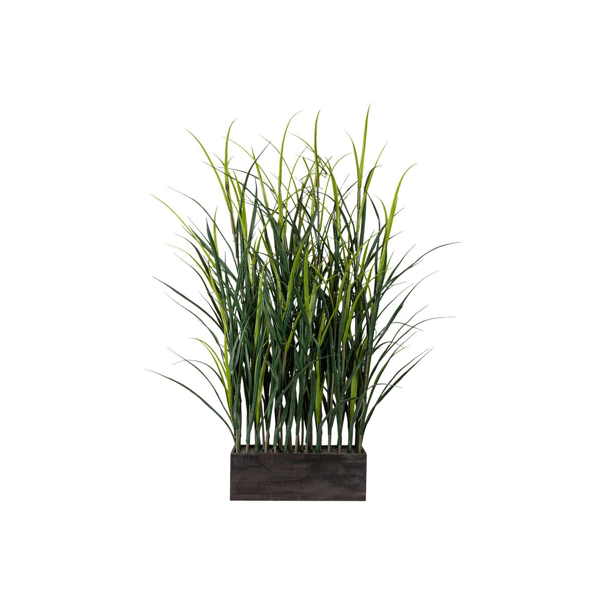 Kunstpflanze Grasbündel H: 90 cm - Braun/Grün, Design, Holz/Kunststoff (90cm) - P & B