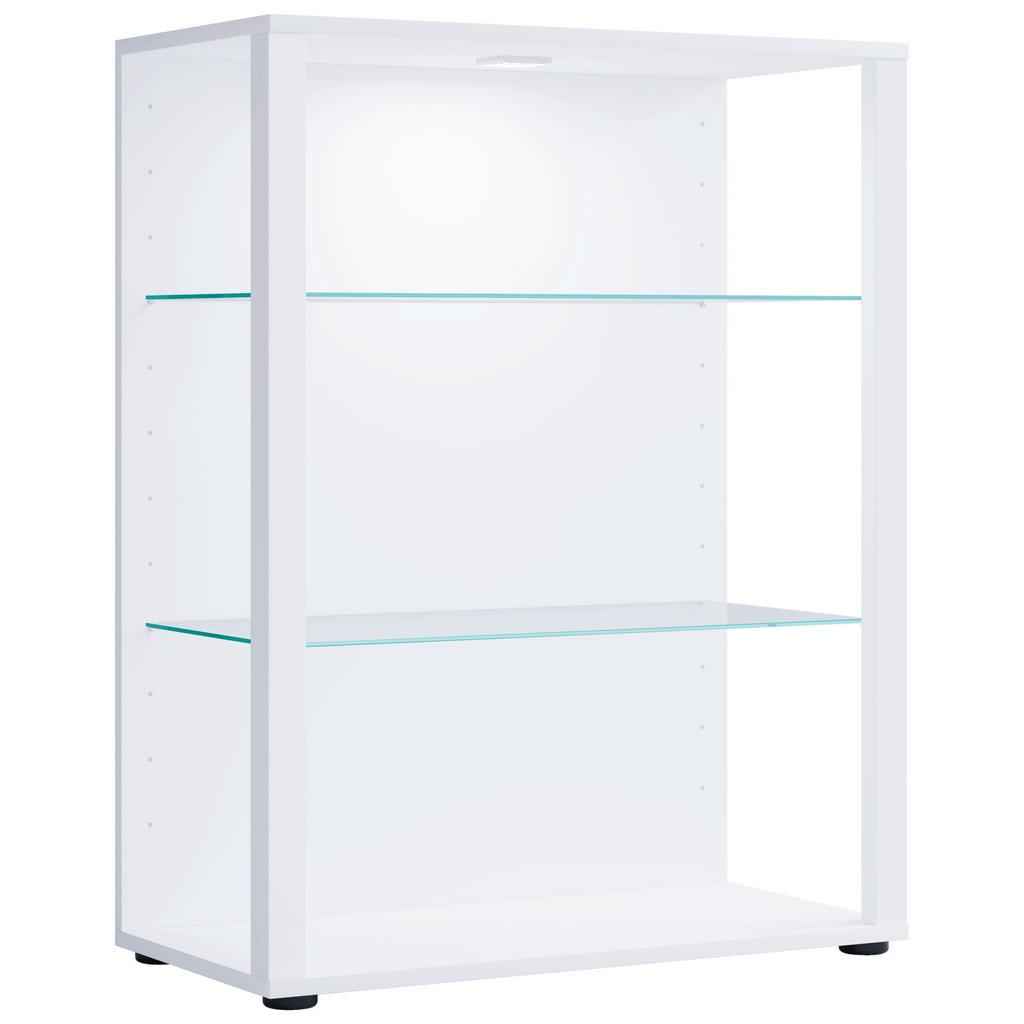 Vitrine Glasol XL B: 70 cm Stehend Weiß