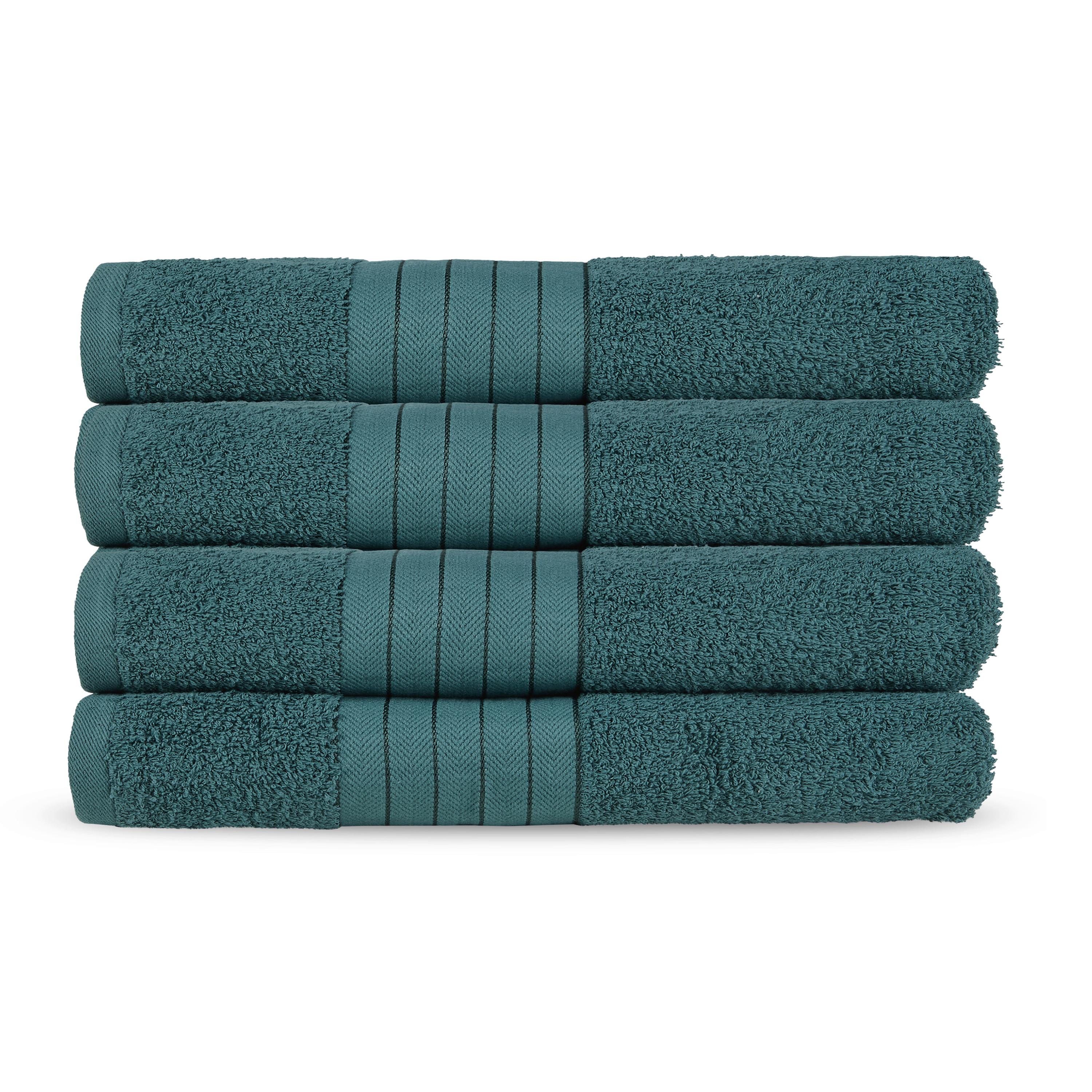 Handtuchset Dunkelgrün 4 Stück - Basics, Textil (50/100cm)