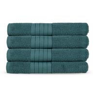 Handtuchset Dunkelgrün 4 Stück - Basics, Textil (50/100cm)