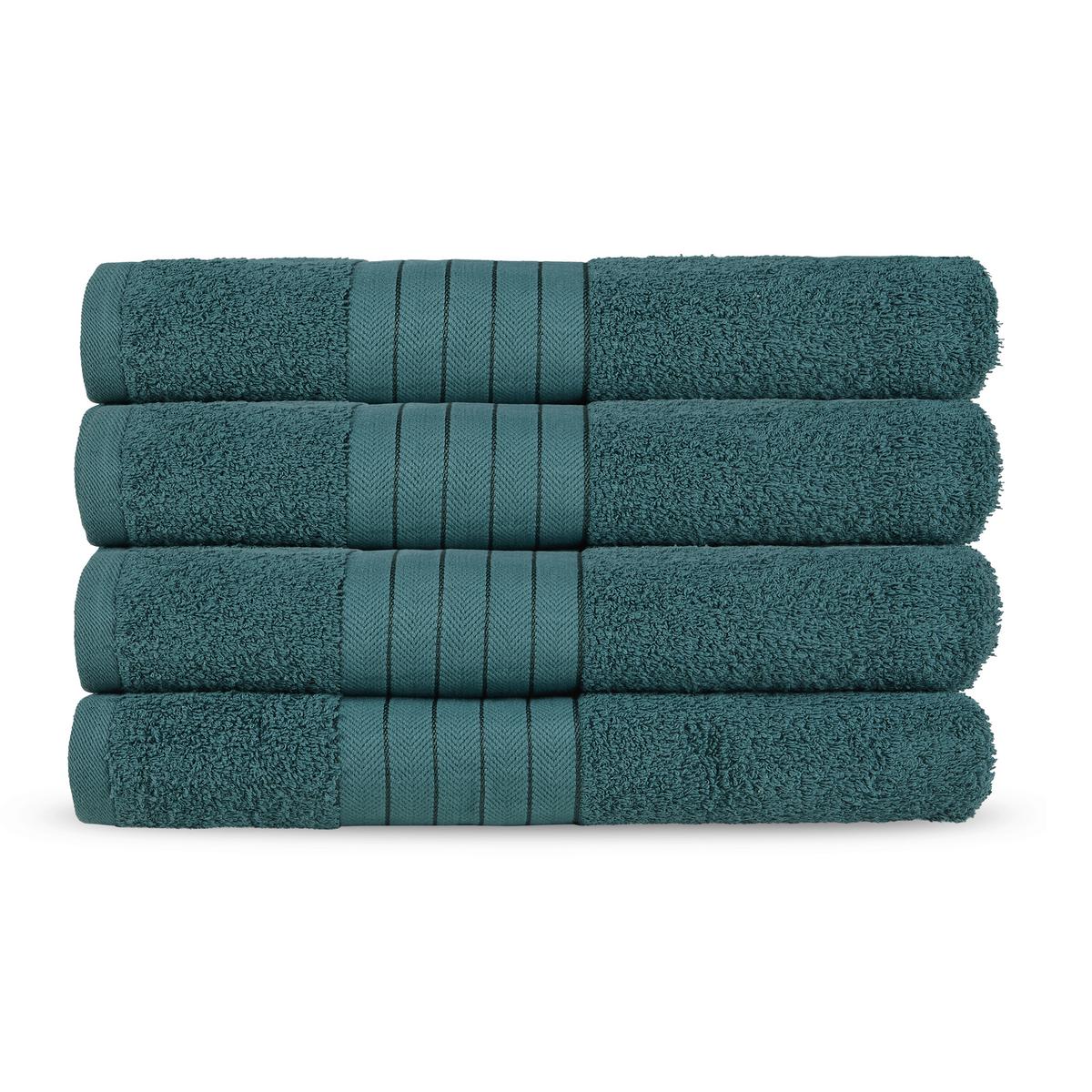 Handtuchset Dunkelgrün 4 Stück - Basics, Textil (50/100cm)