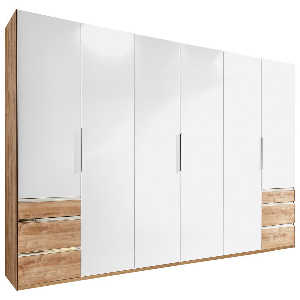 Drehtürenschrank Level 36 A Weiß/eiche Dekor, B: 300cm