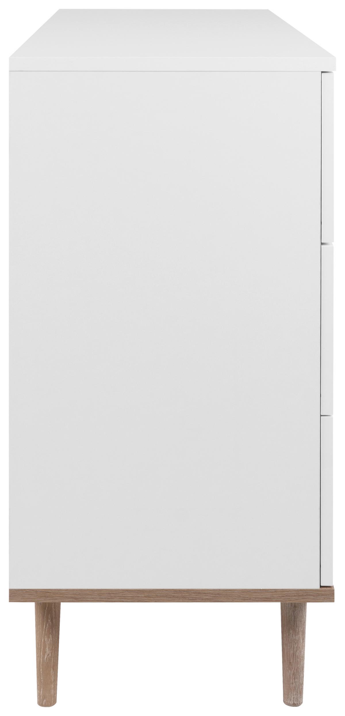 Kommode Göteborg Weiß/Sonoma Eiche B: 120 cm - Weiß/Sonoma Eiche, KONVENTIONELL, Holzwerkstoff (120/87/40cm) - MID.YOU